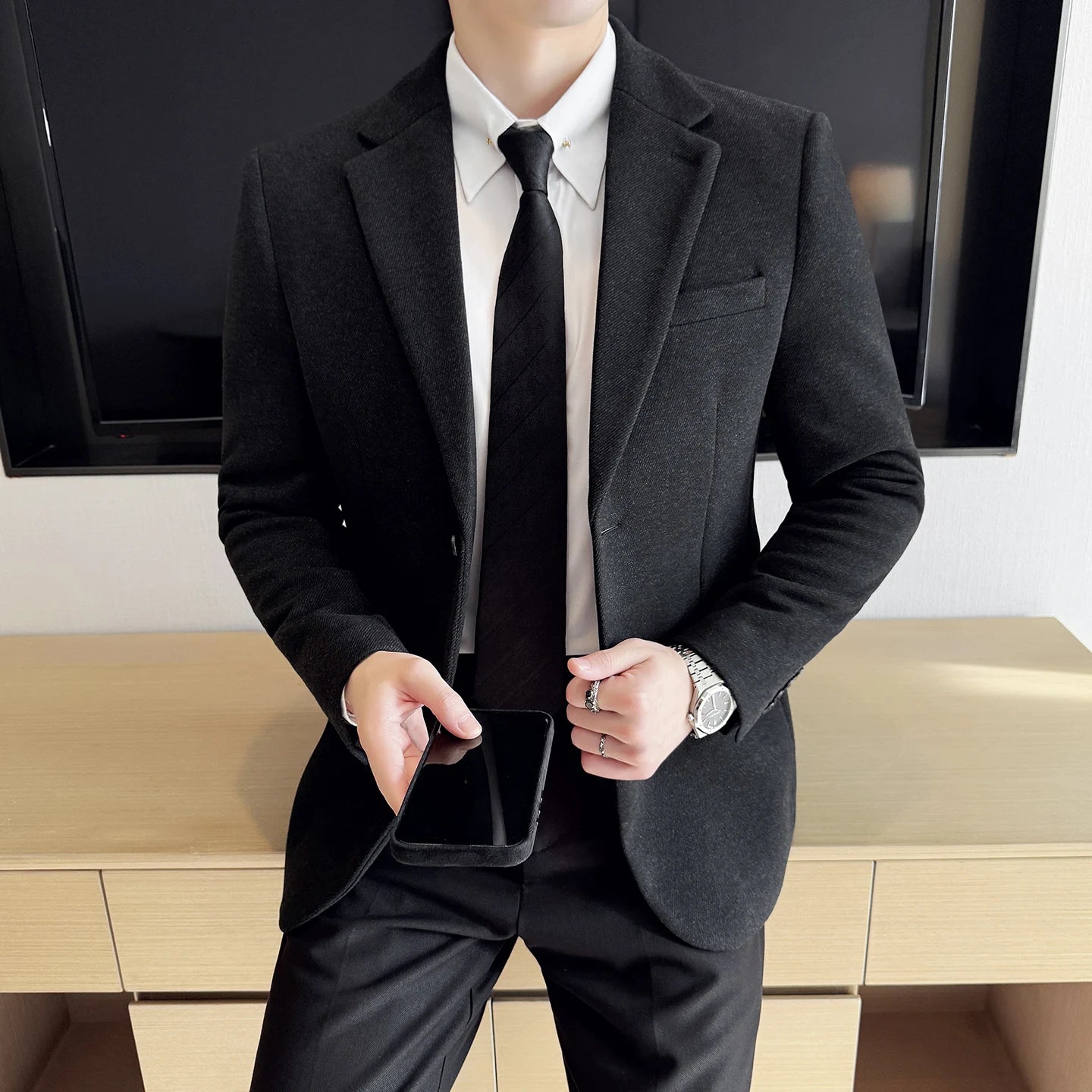 Slim Fit Wool Blazer