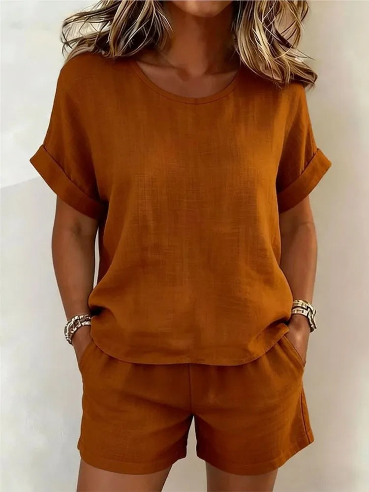 Women's Casual Two-Piece Shorts Set