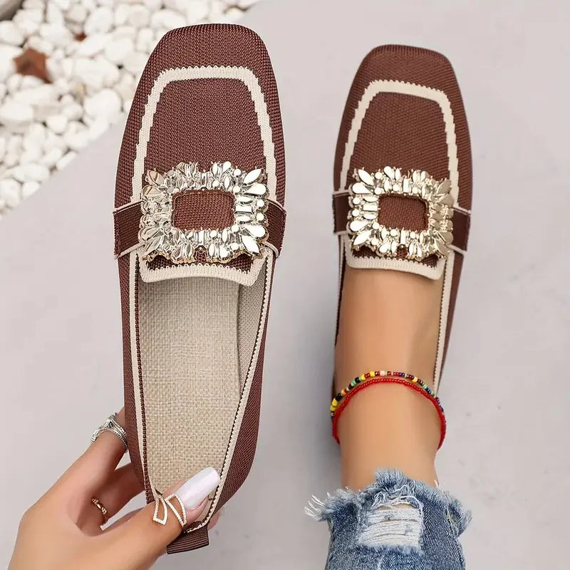 Women's Breathable Knit Slip On Loafers