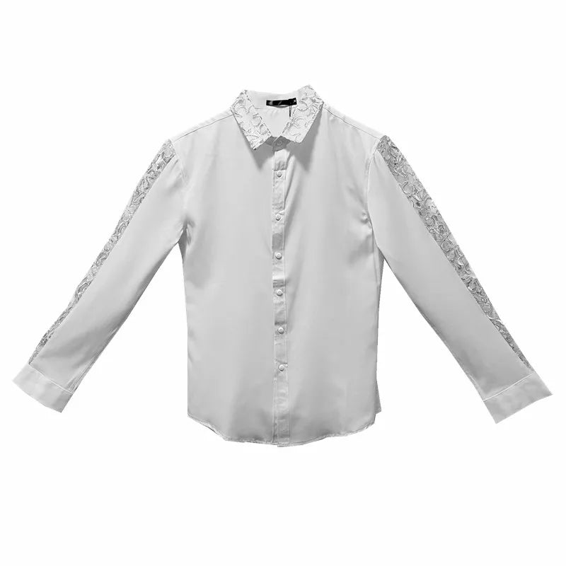 Slim Fit Long-Sleeve Tuxedo Shirt