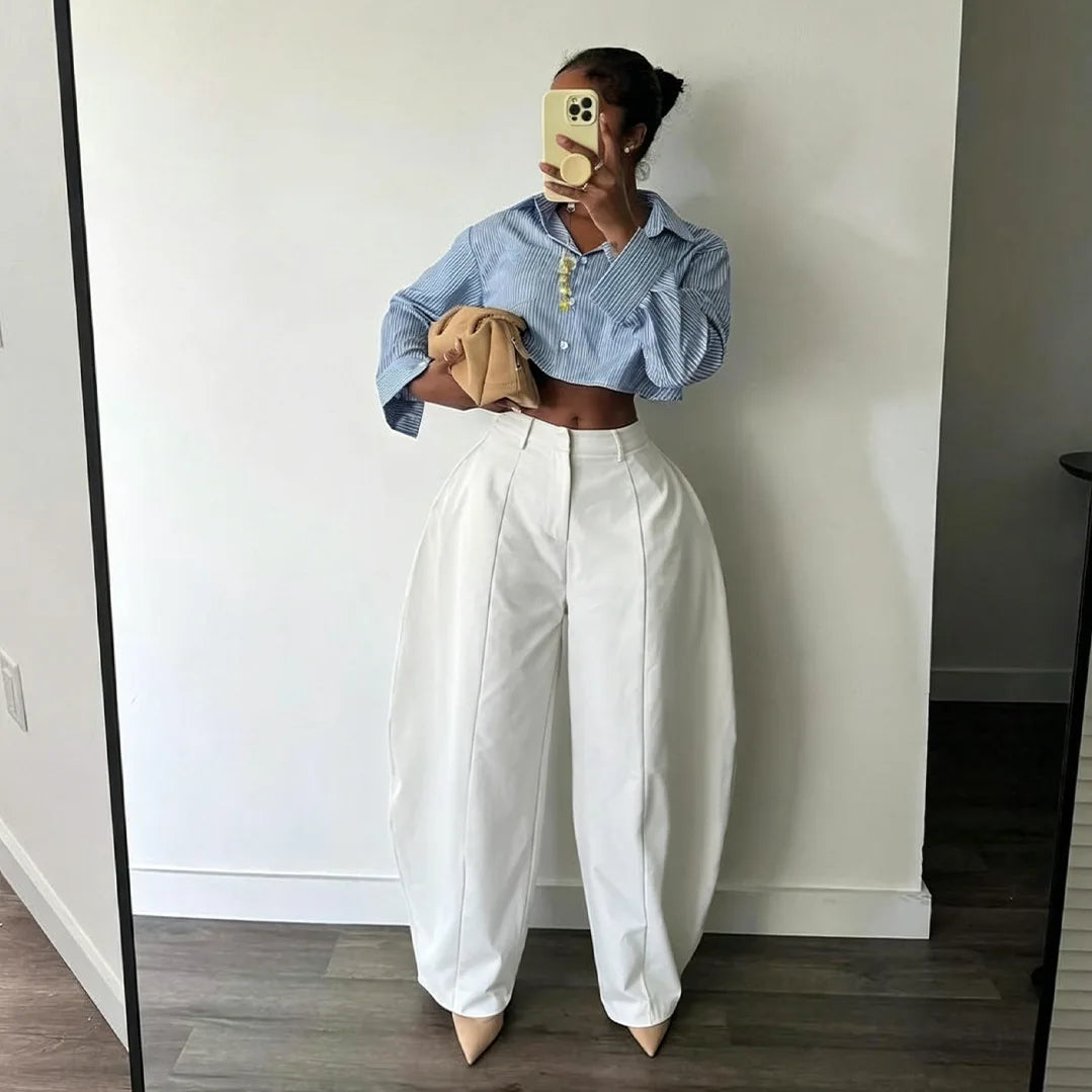Women's Barrel Leg Trousers