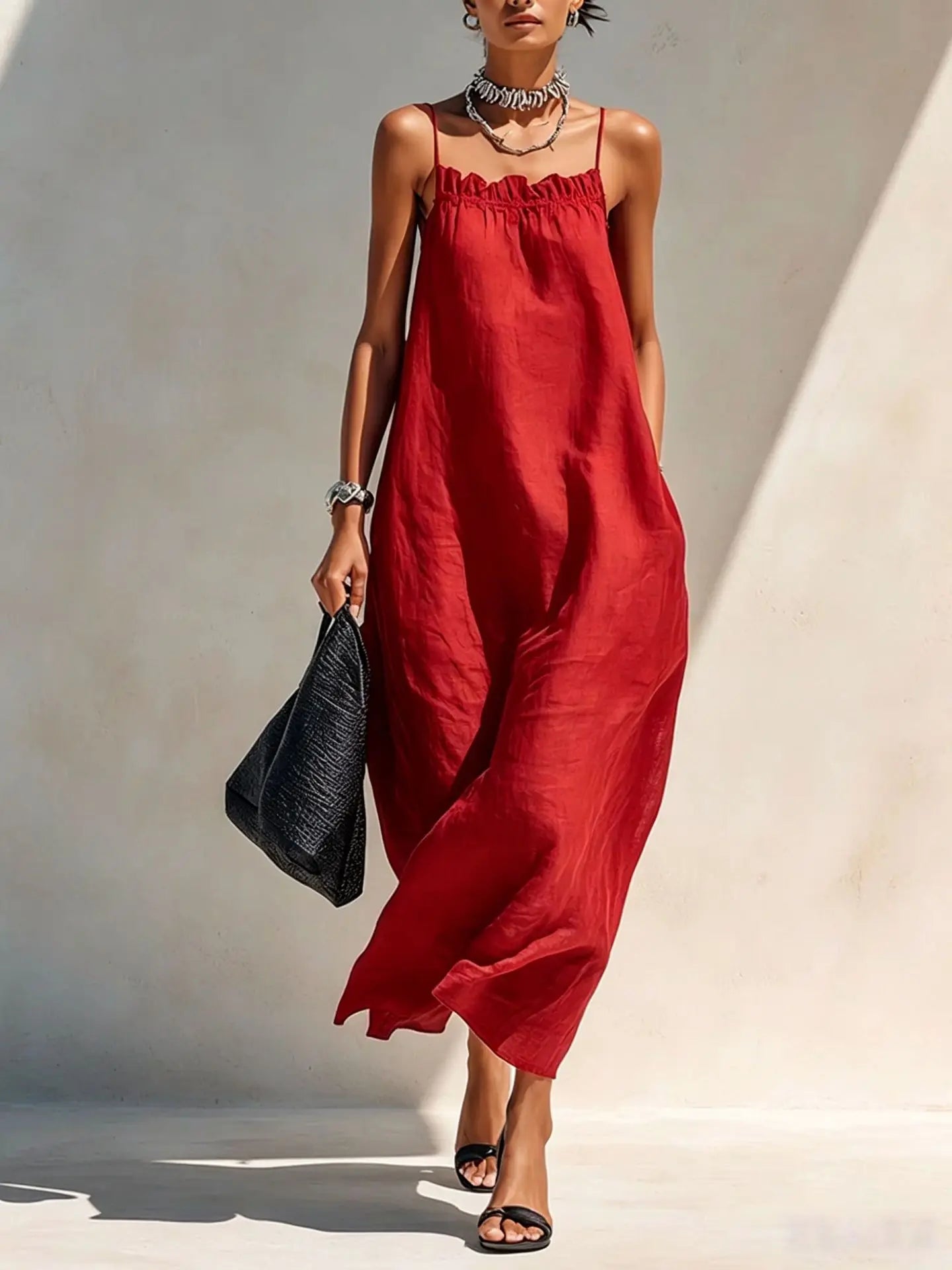 Women's Linen Summer Maxi Dress