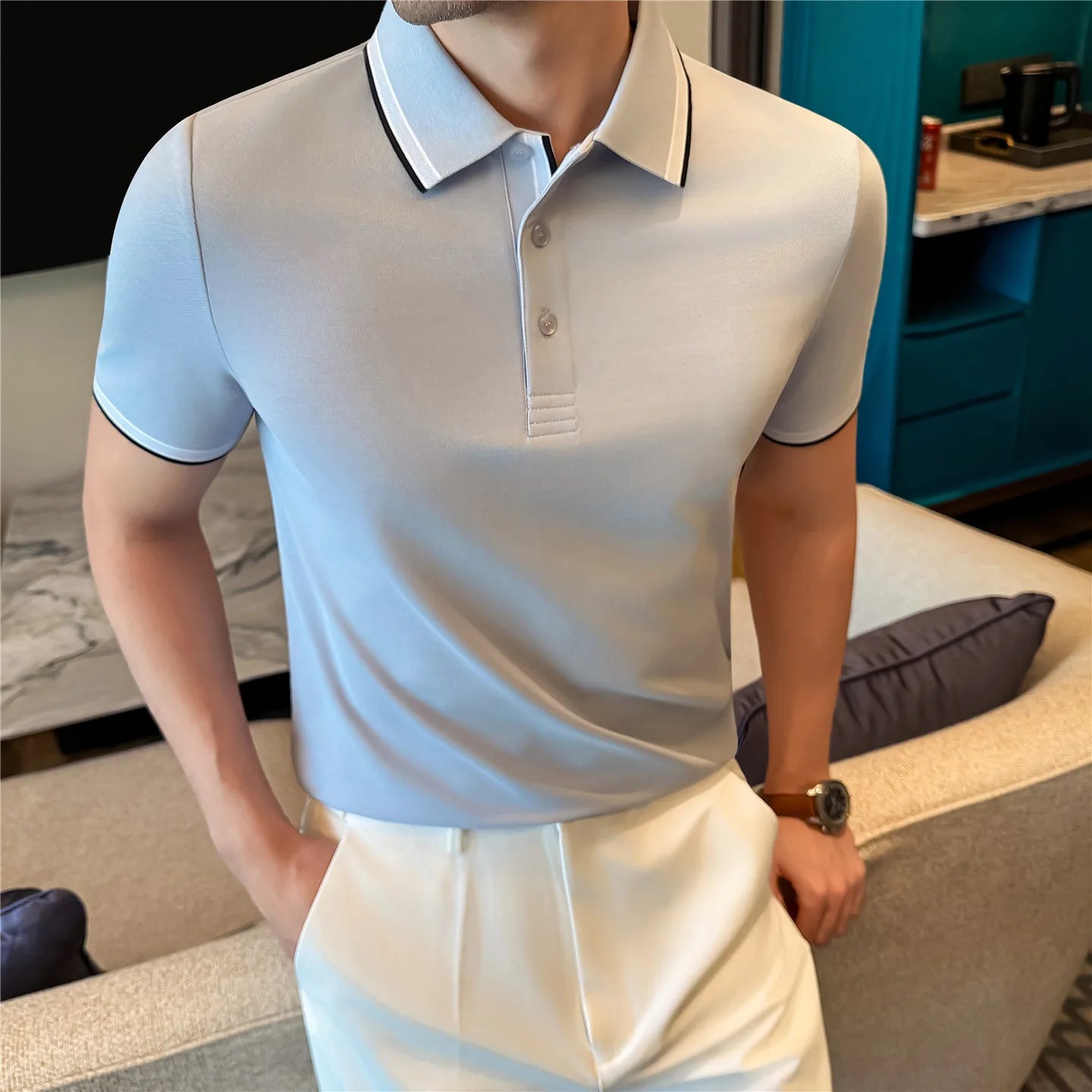 Slim Fit Short-Sleeve Polo Shirt