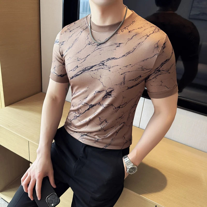 Slim Fit Printed Short-Sleeve T-Shirt