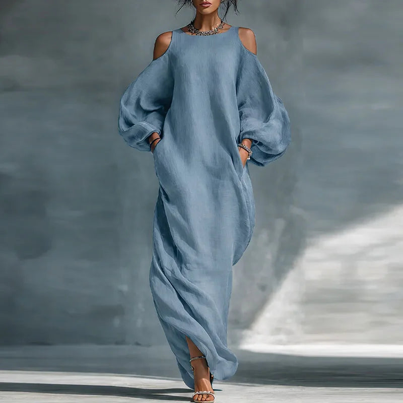 Women's Bohemian Linen Maxi Dress