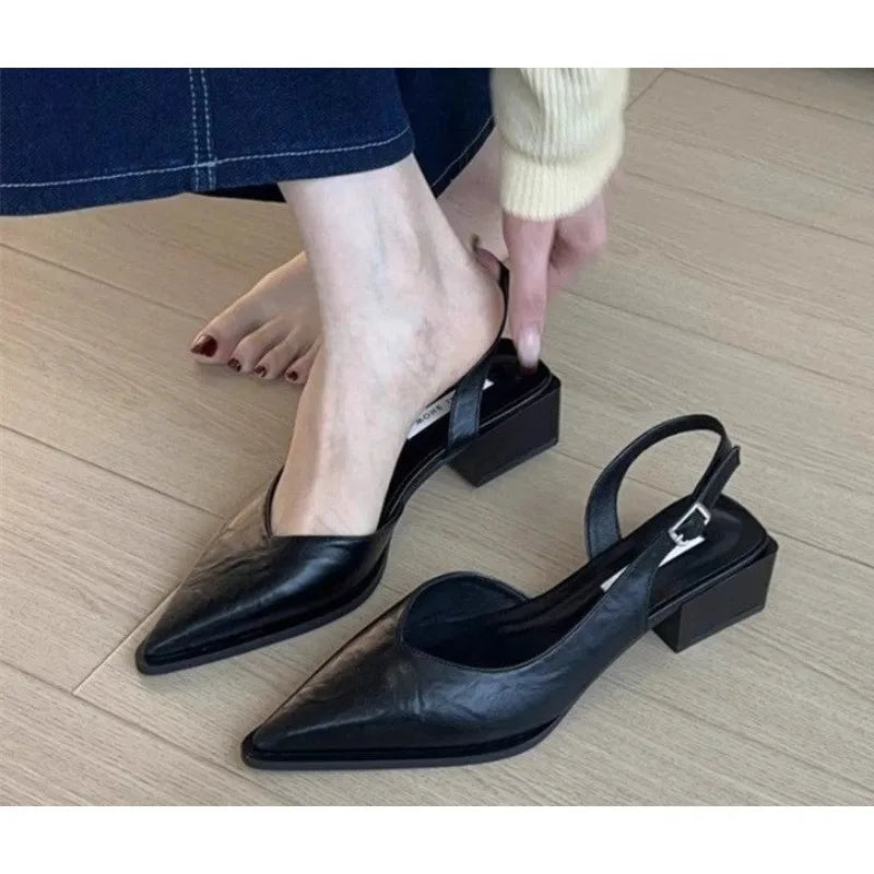 Women's Low Heel Slingback Shoes