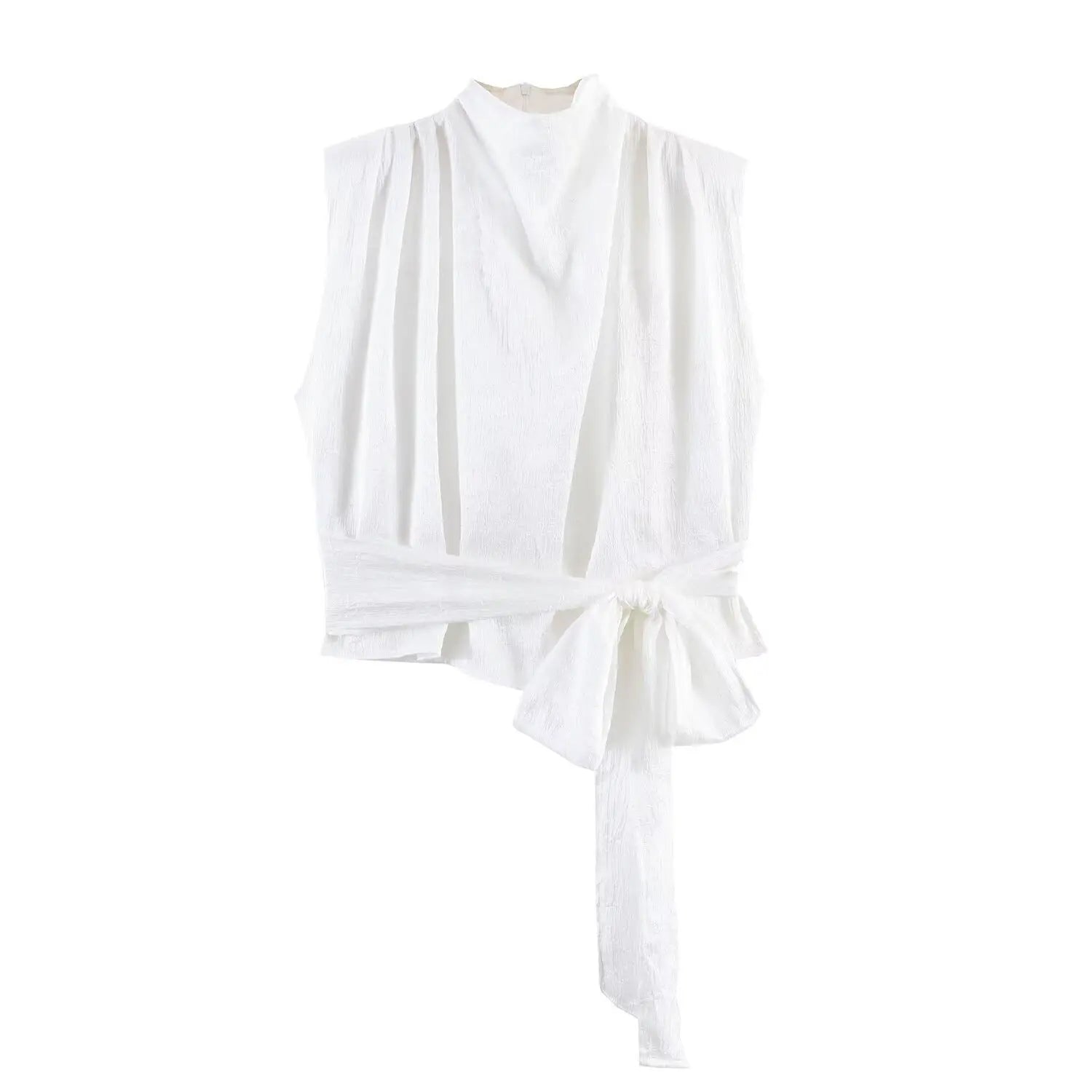 Women's Satin Tie-Waist Blouse