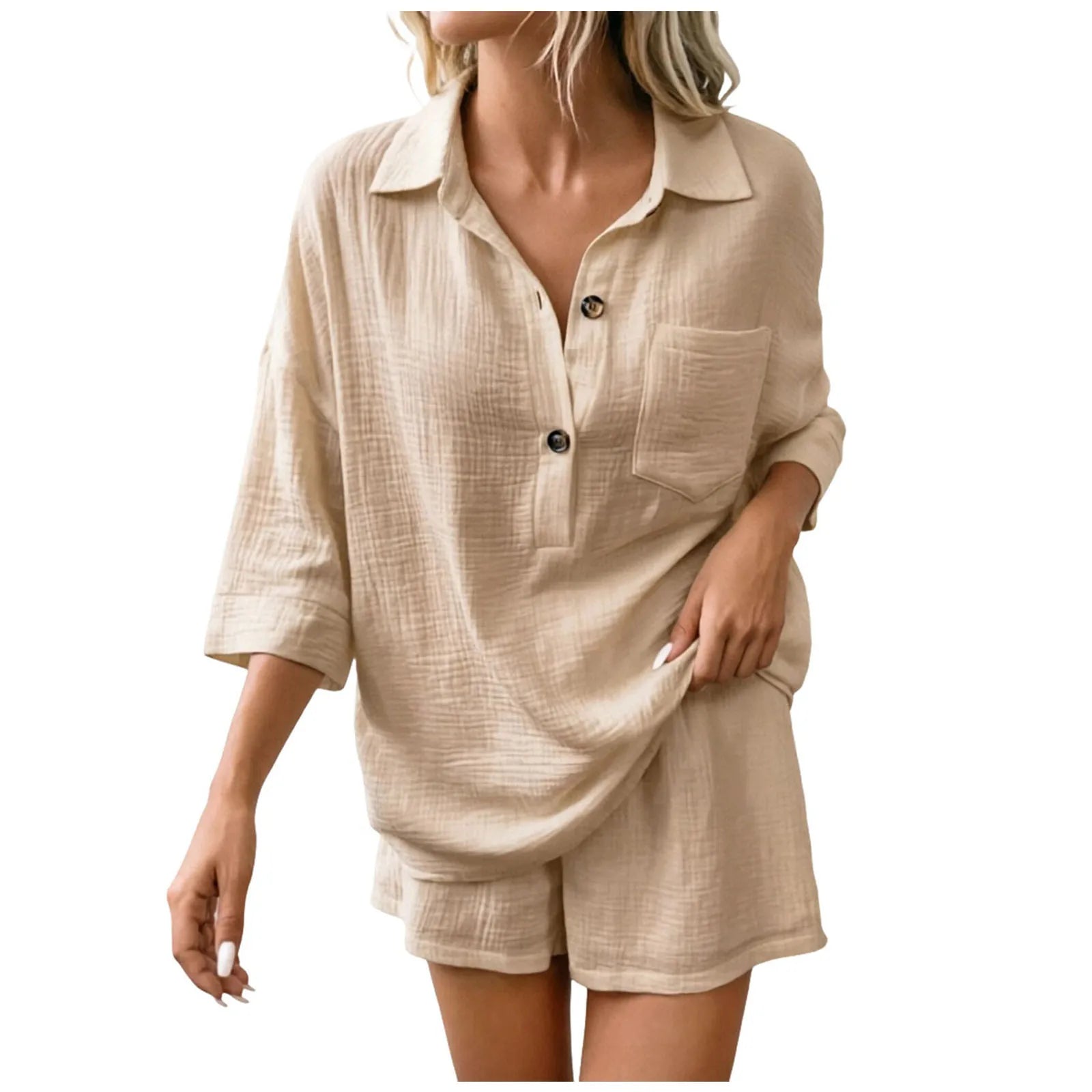 Women's Breathable Linen Set