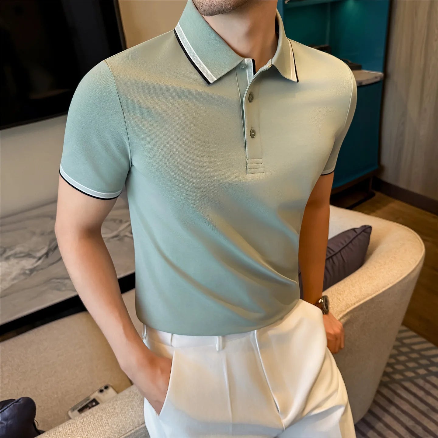 Slim Fit Short-Sleeve Polo Shirt