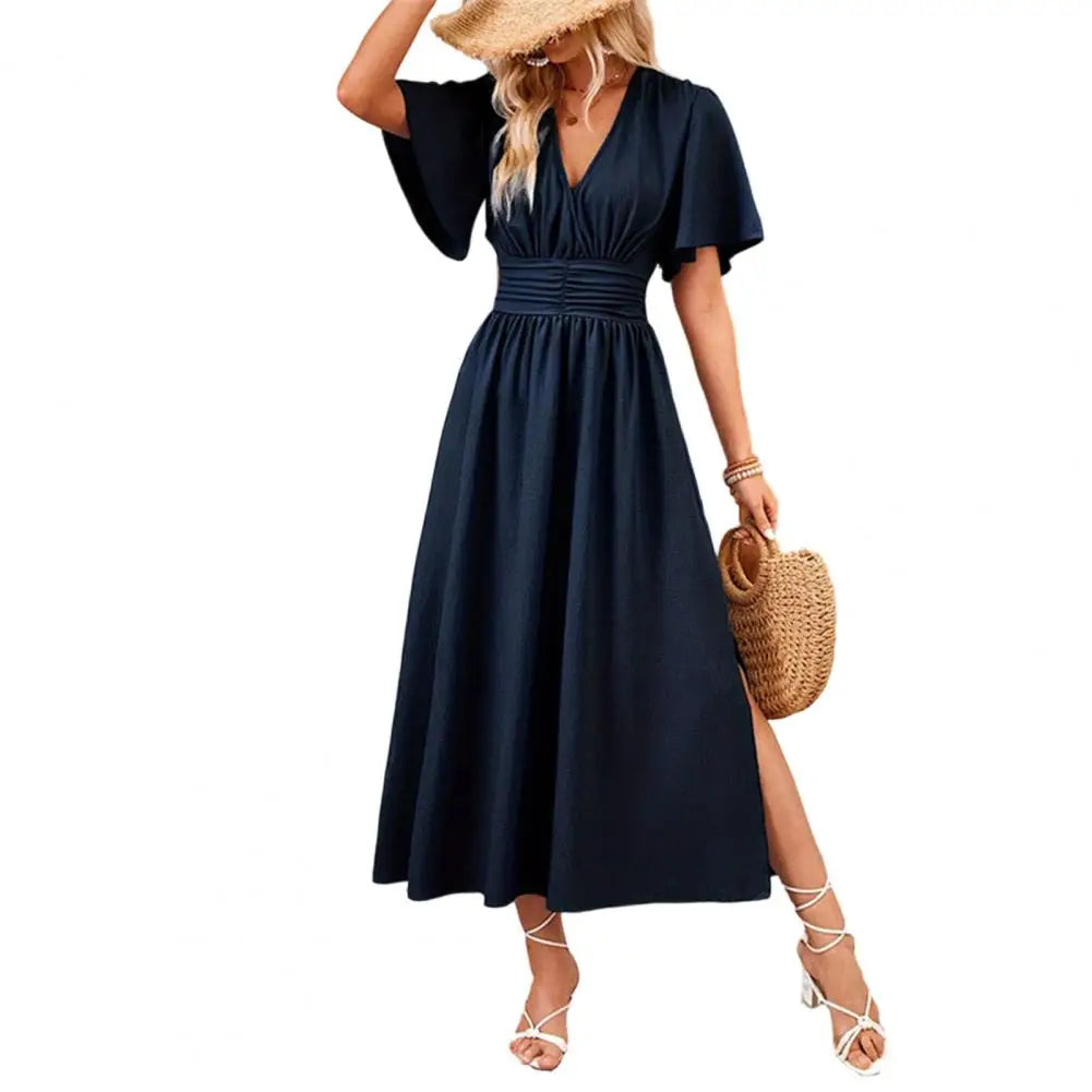 Women's Short Sleeve Midi Dress