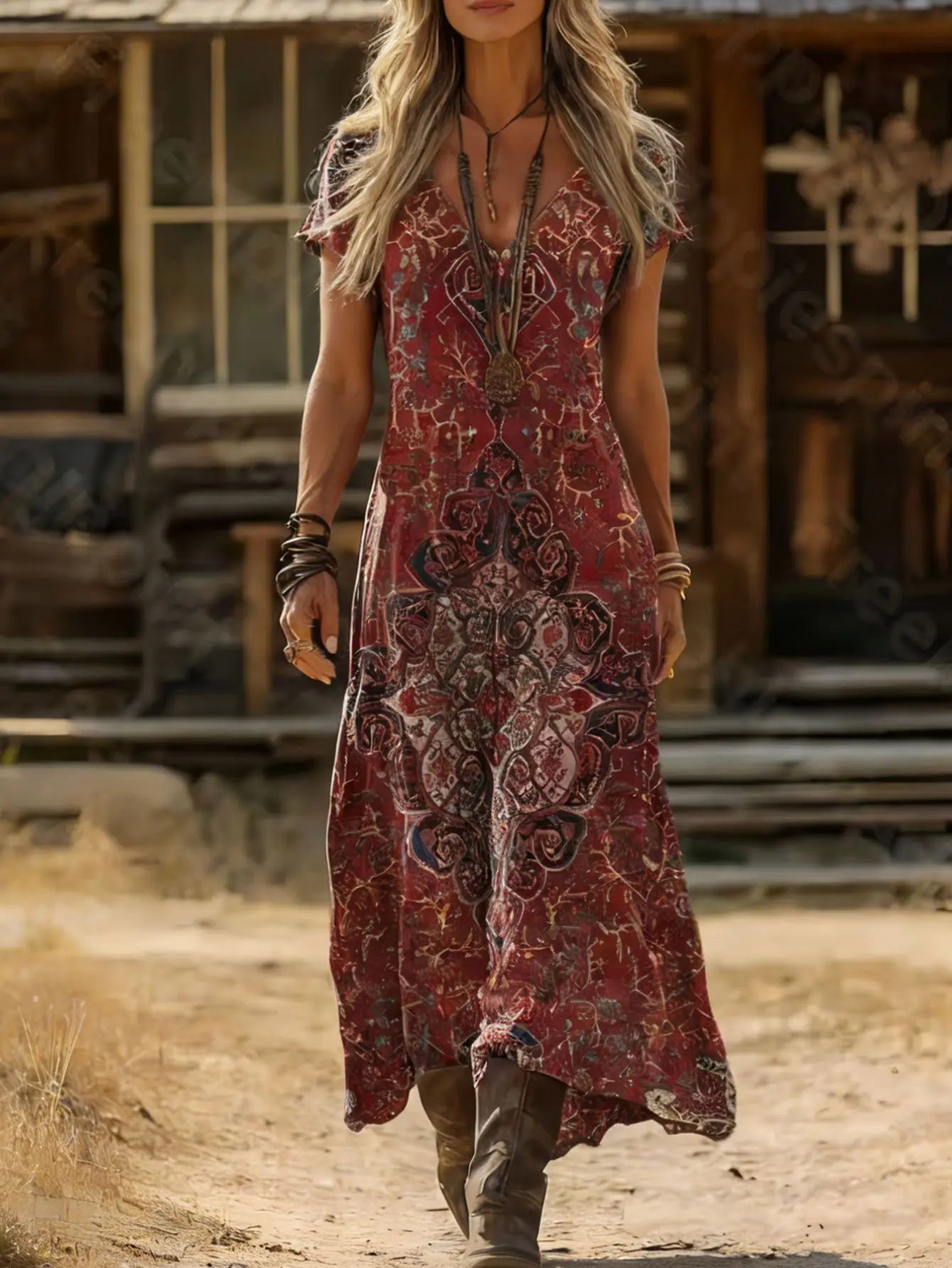 Women's Tie Dye Maxi Dress