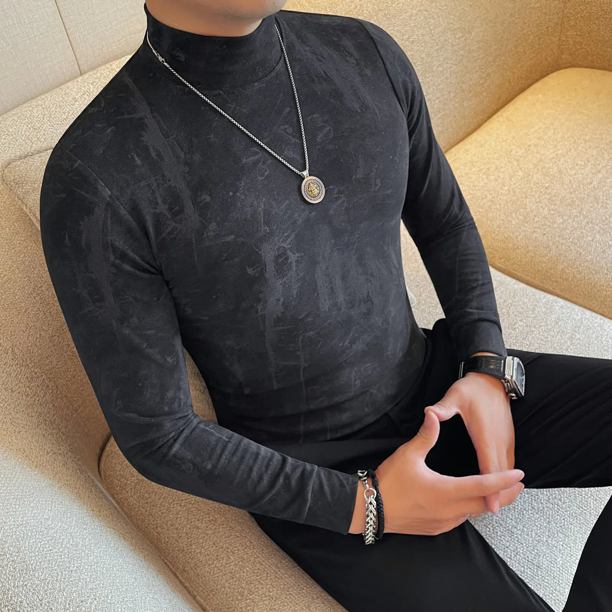 Slim Fit Tie-Dye Long-Sleeve T-Shirt