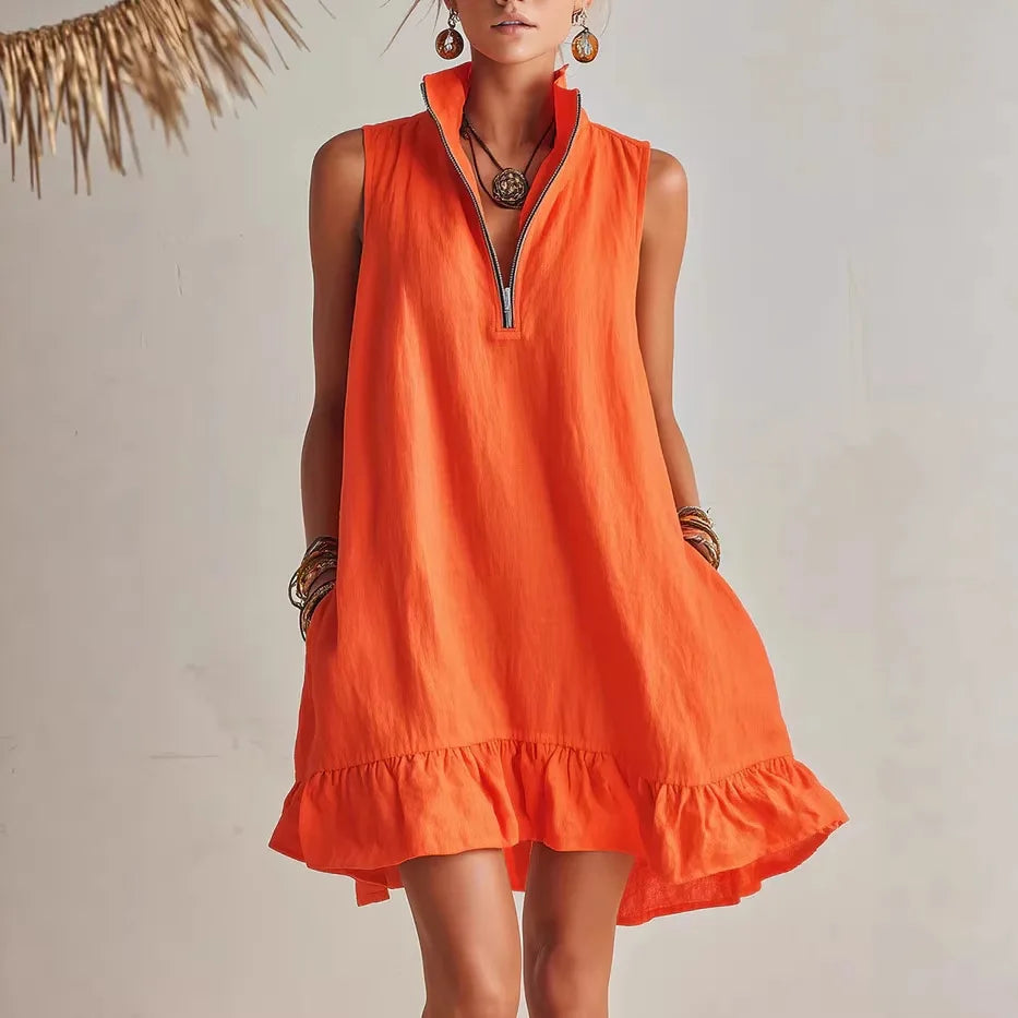 Women's Ruffle Hem Mini Dress
