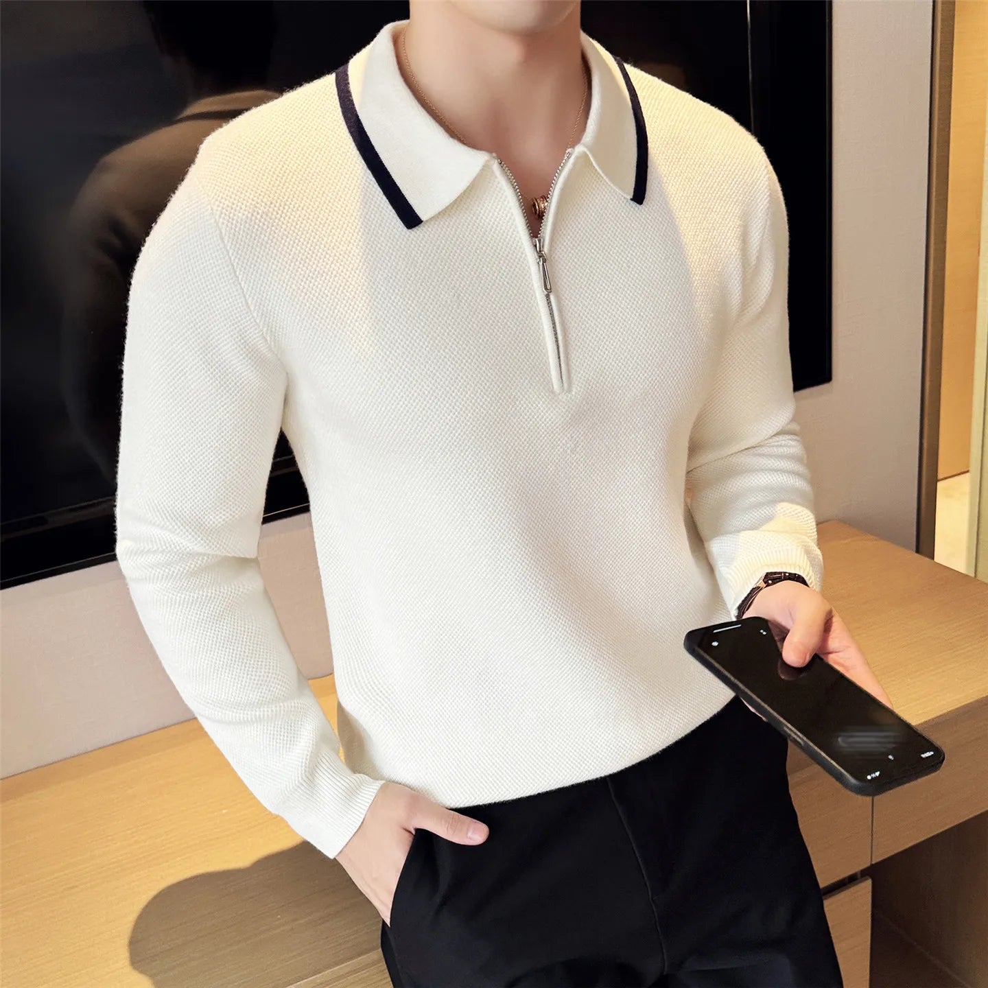 Long-Sleeve Knit Sweater