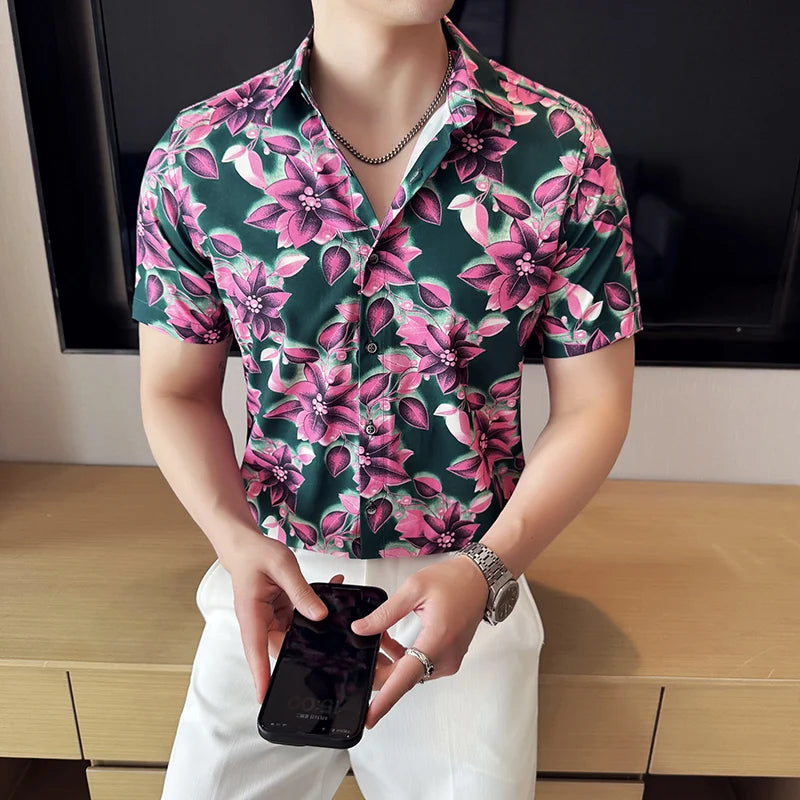Slim Fit Silk Short-Sleeve T-Shirt