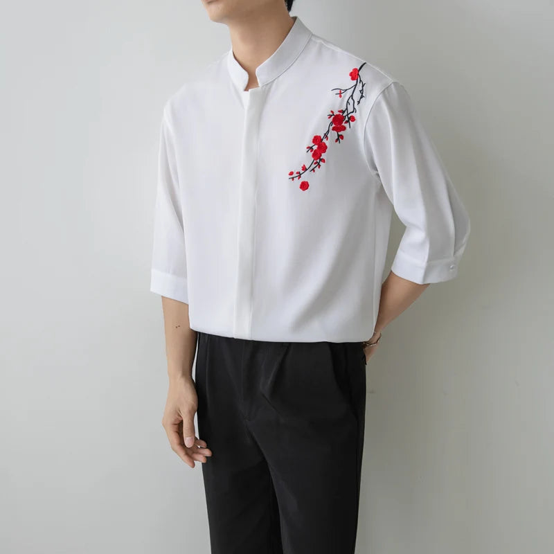 Relaxed Fit Embroidered Dress Shirt