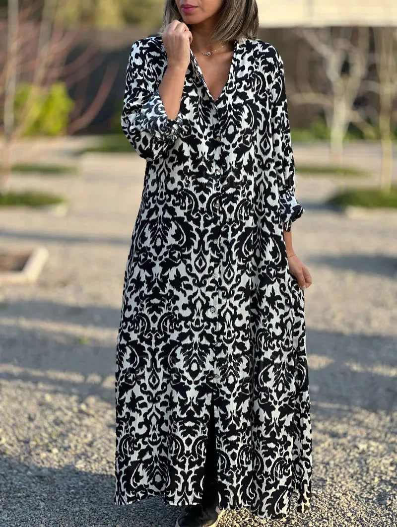 Women's Relaxed Bohemian Maxi Dress