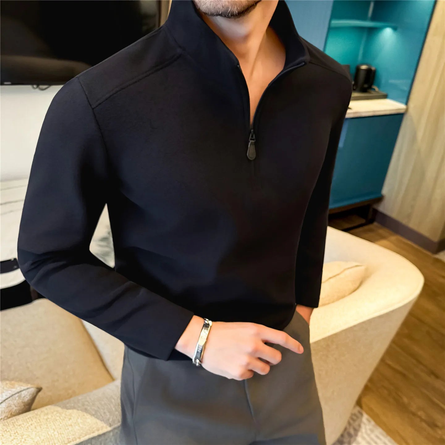 Slim Fit Long-Sleeve T-Shirt