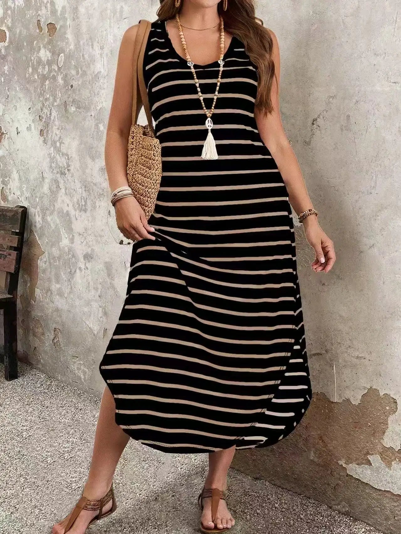 Women's Comfortable Sleeveless Summer Maxi Dress
