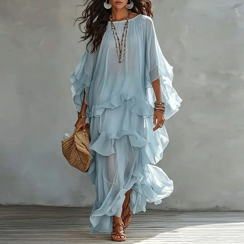 Women's Tiered Ruffle Maxi Dress