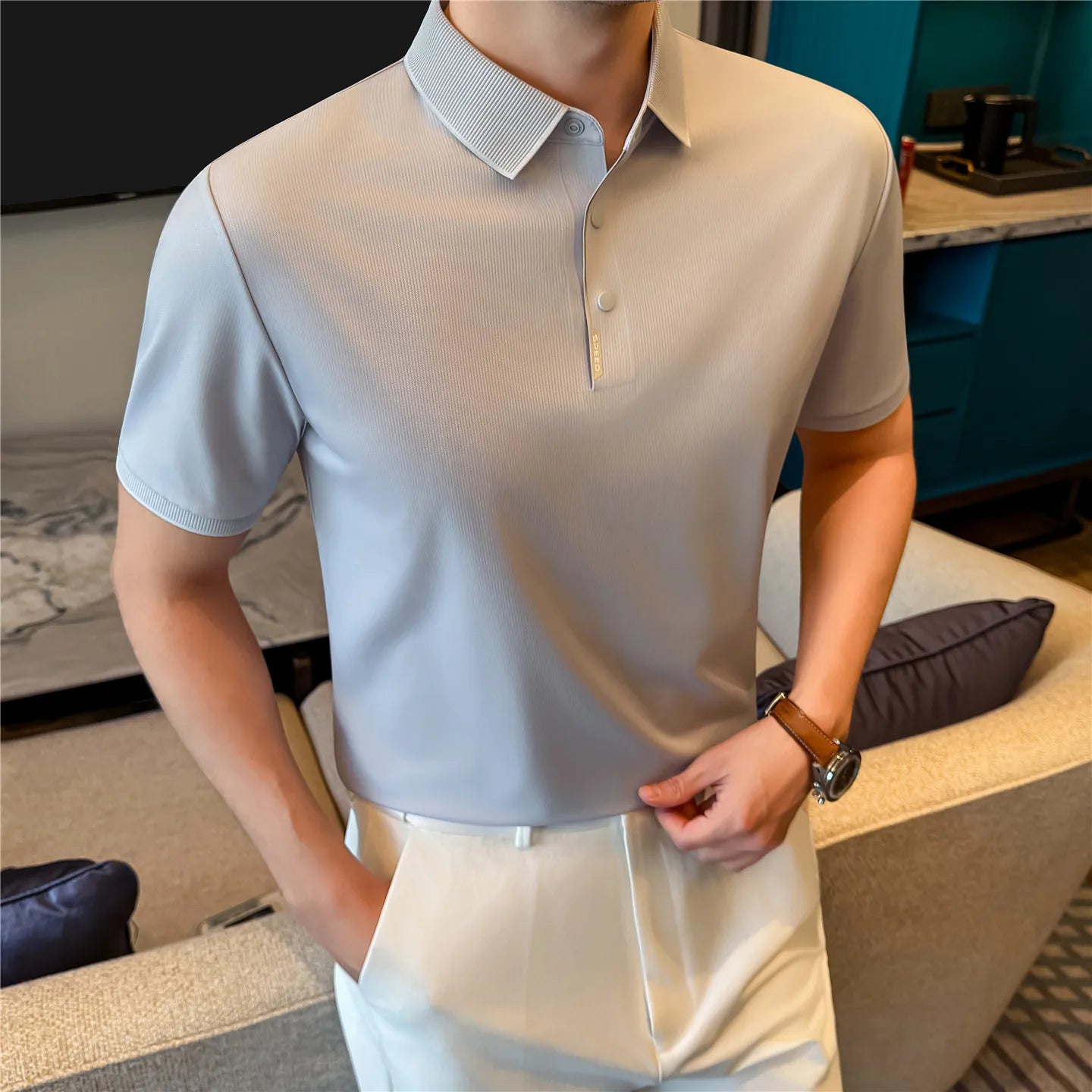 Slim Fit Short-Sleeve Polo Shirt