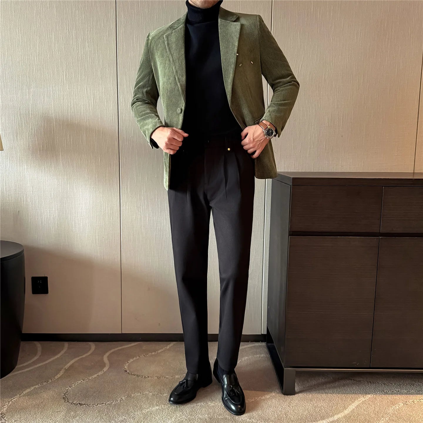 Slim Fit Corduroy Blazer