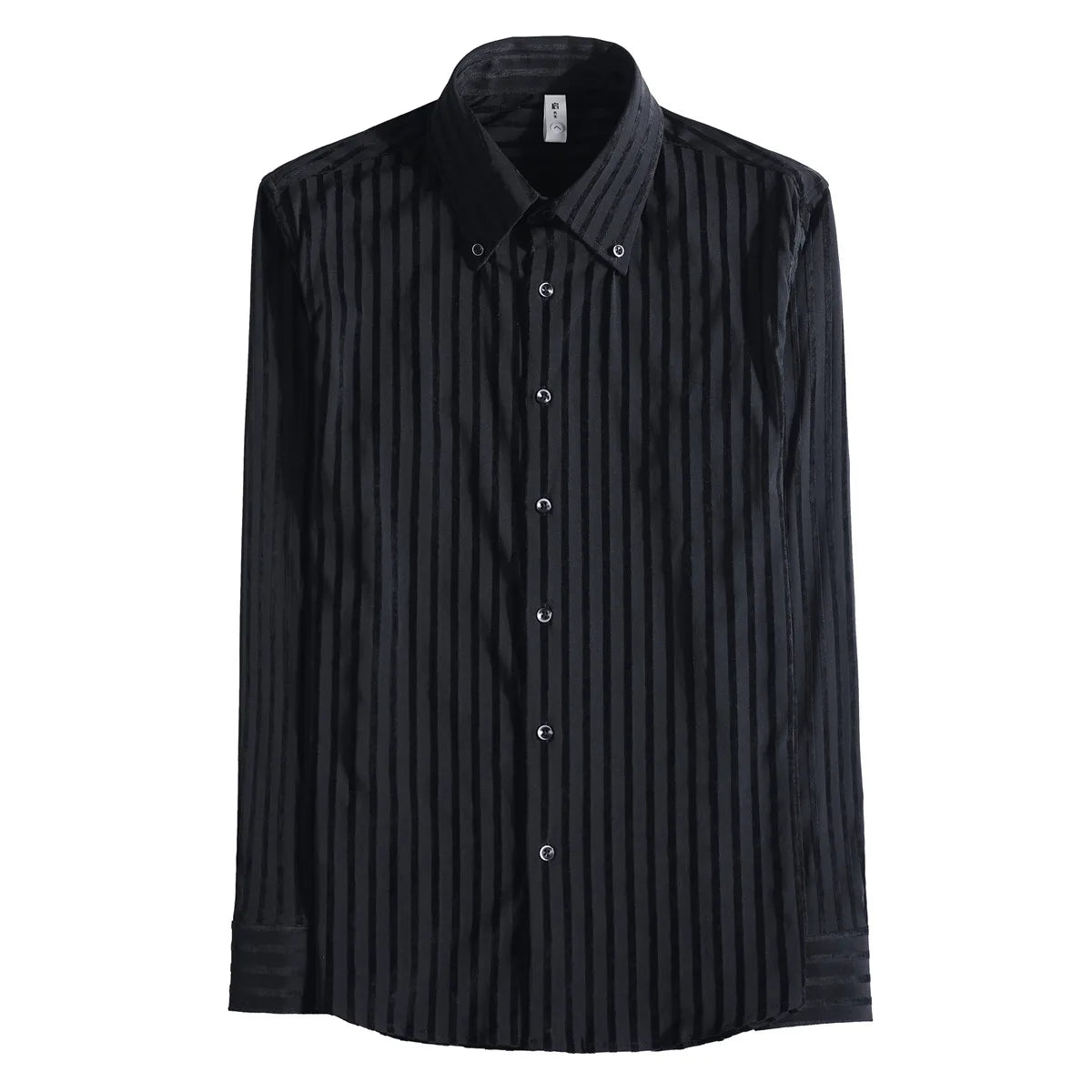 Slim Fit Striped Long-Sleeve Dress Shirt