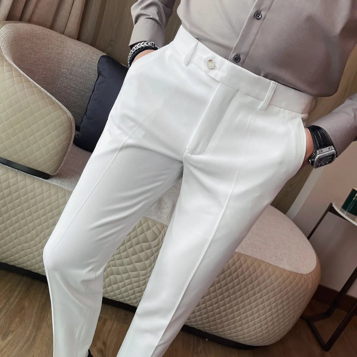 Slim Fit Suit Trousers