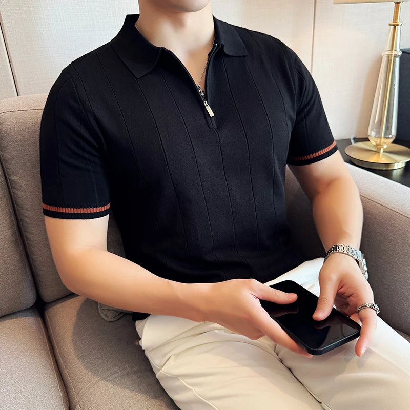 Slim Fit Striped Polo Shirt