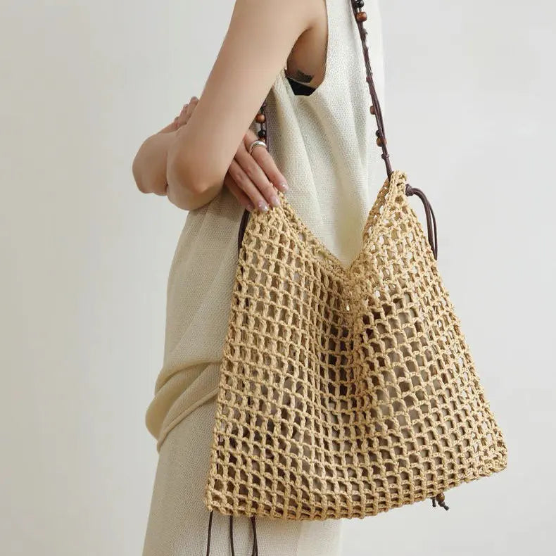 Straw Beach Tote Bag