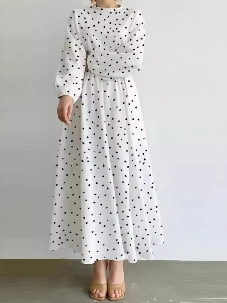 Women's Polka Dot Maxi Dress