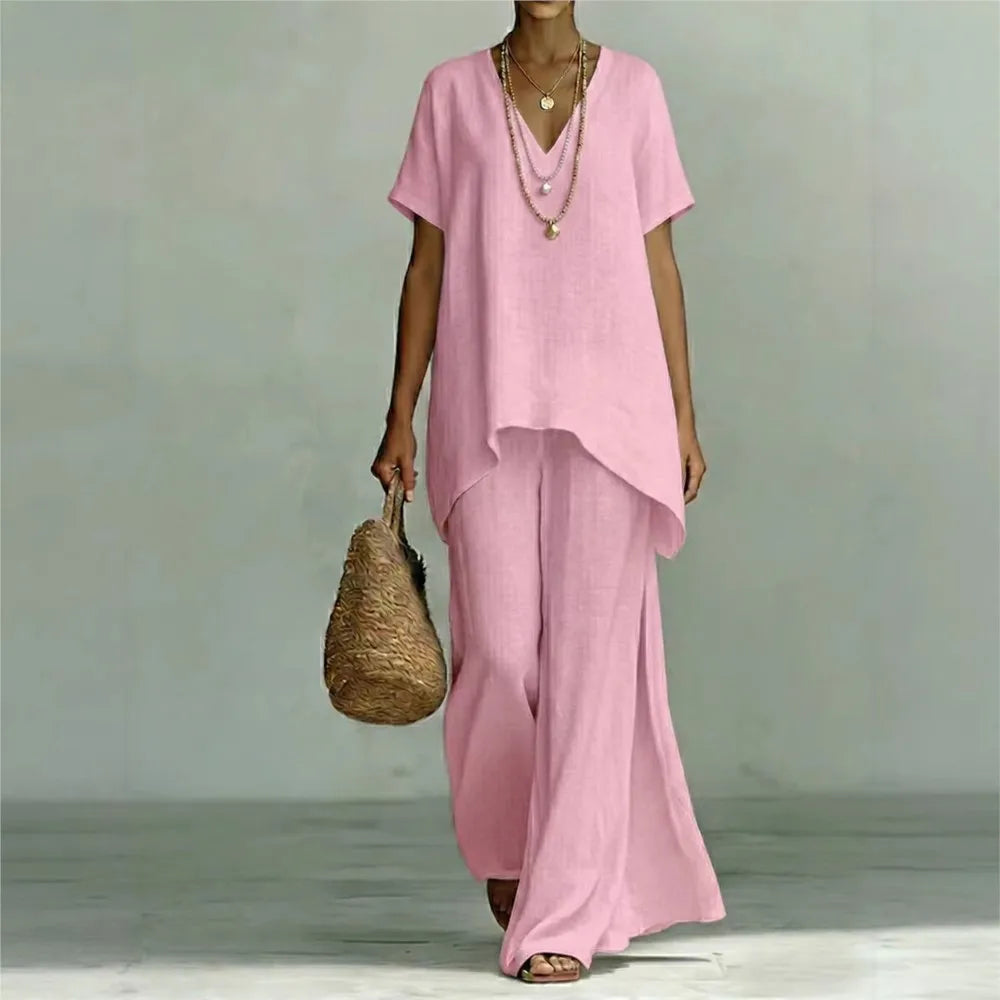 Women's Linen Two Piece Set