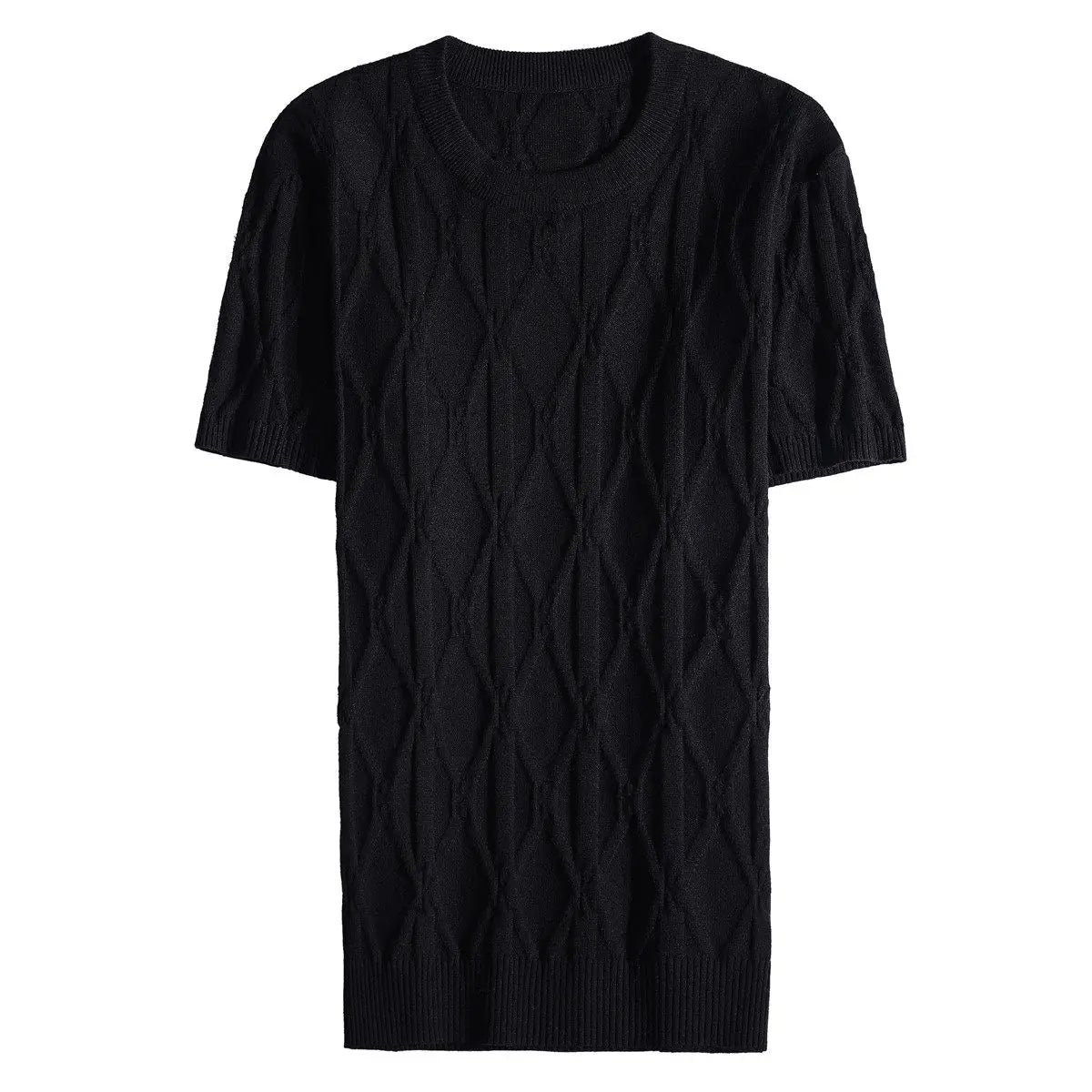 Slim Fit Short-Sleeve Knit Sweater
