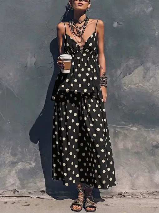 Women's Bohemian Cami Skirt Co-Ord Set