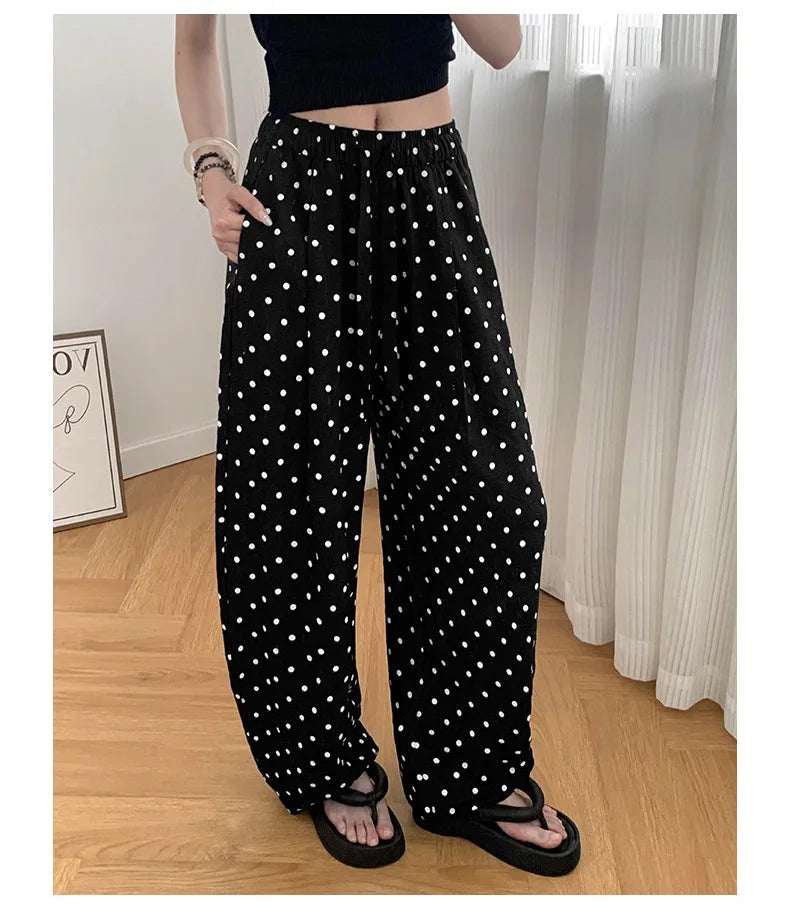 Women's Barrel Polka Dot Trousers