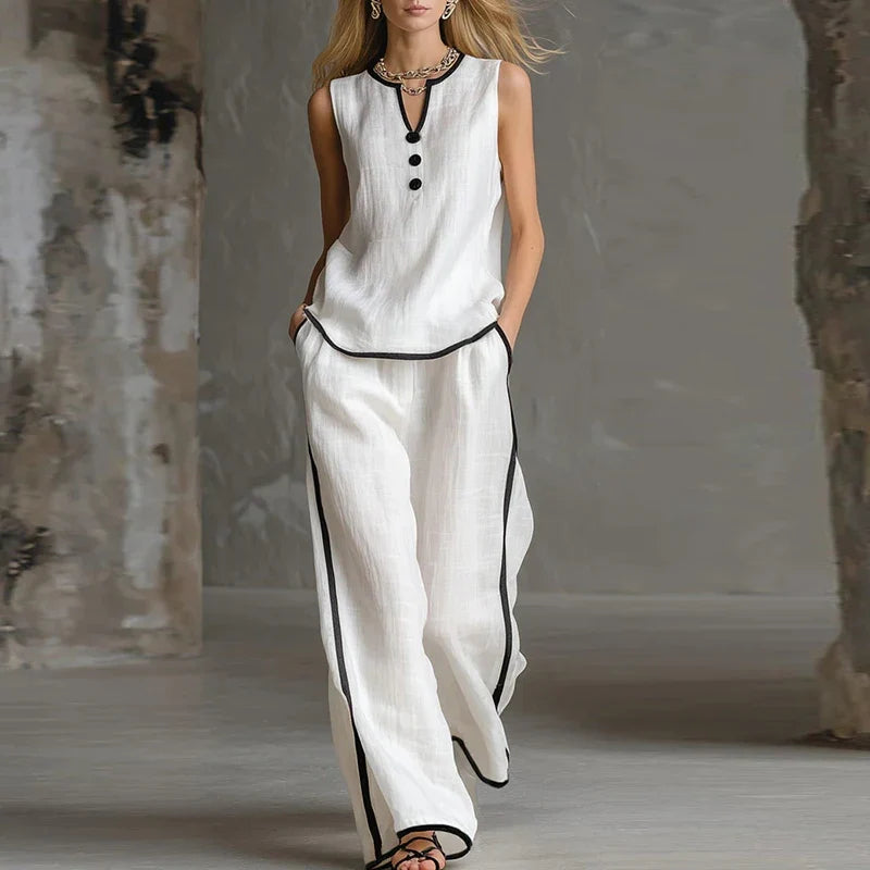 Women's Sleeveless Two Piece Set