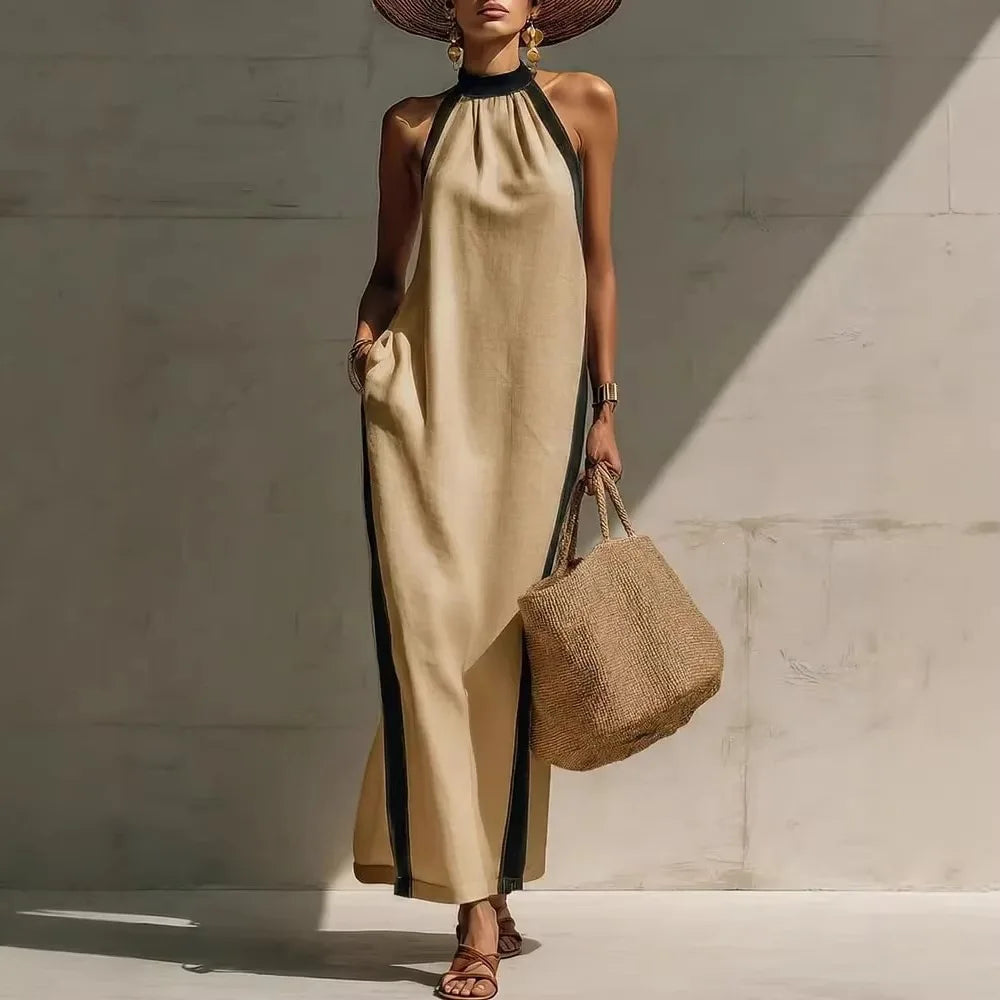 Women's Casual Halter Maxi Dress