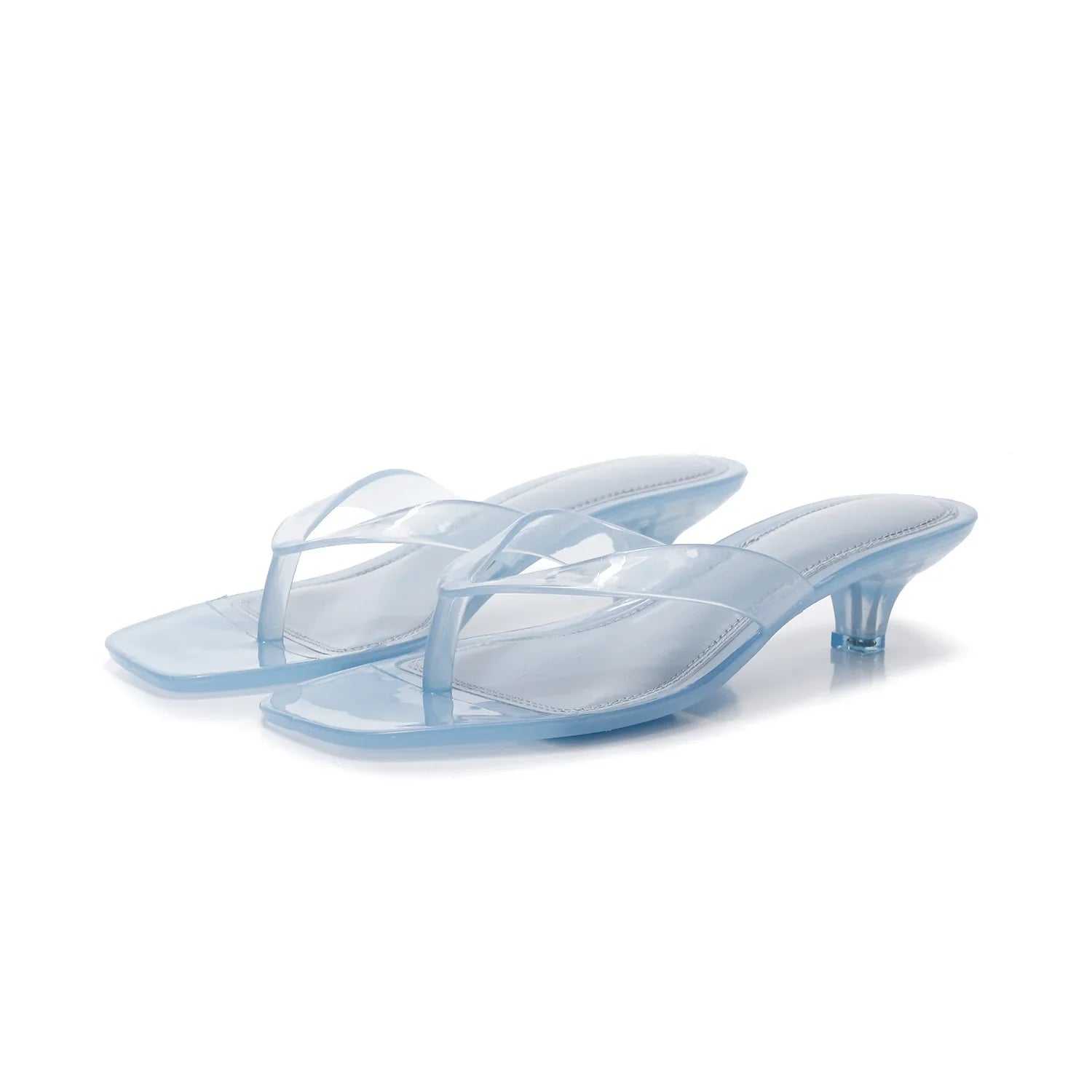 Women's Square Toe Jelly Flip Flops