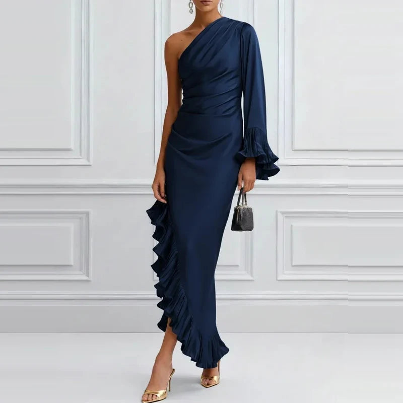 Women's Elegant Ruffle Maxi Dress