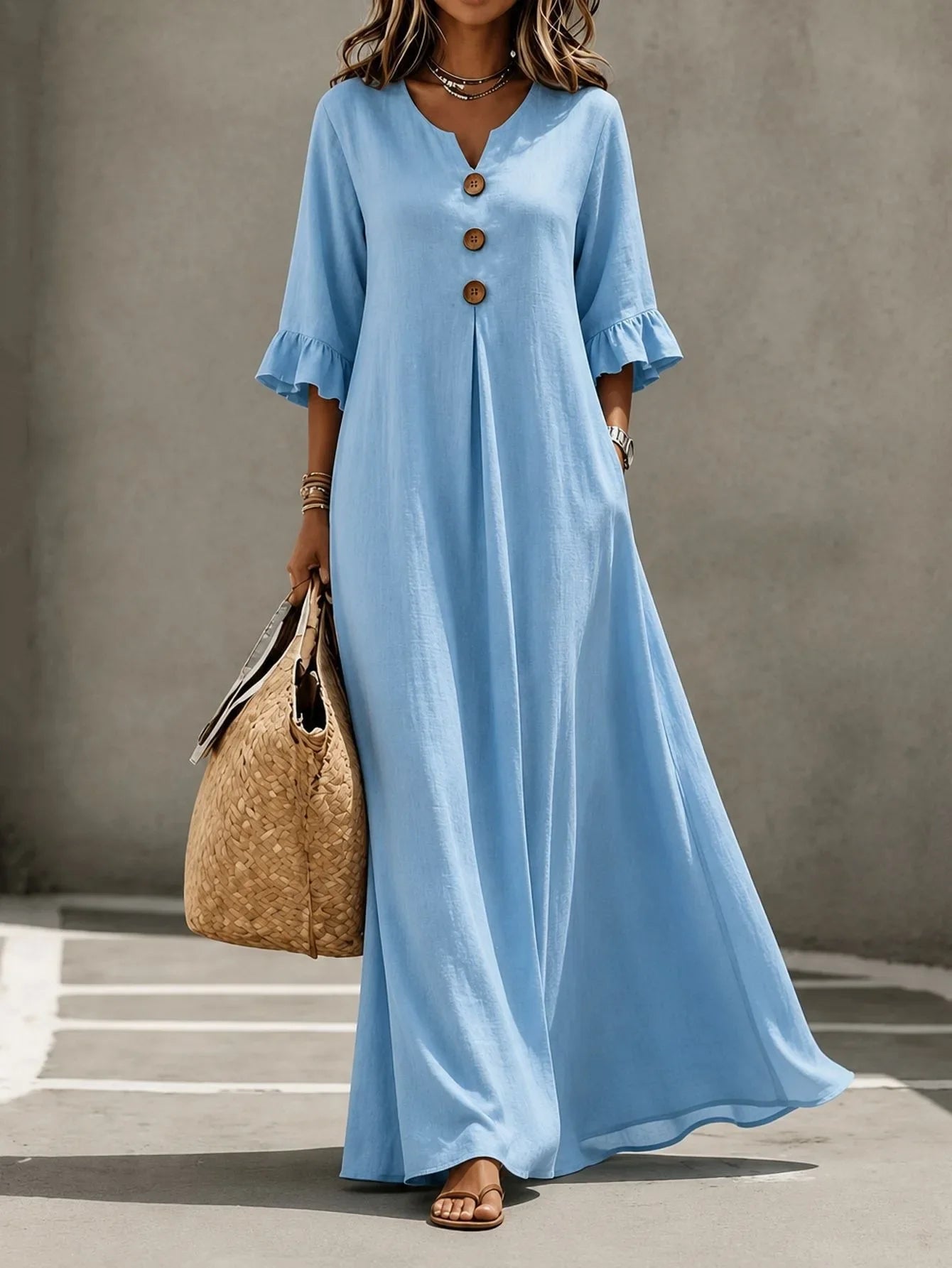 Women's Relaxed Pocket Maxi Dress