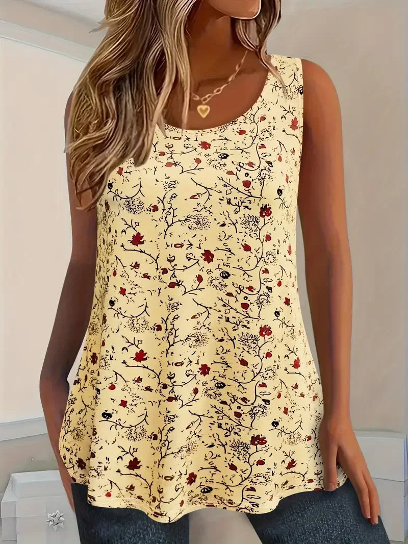 Women's Sleeveless Floral Tank Top
