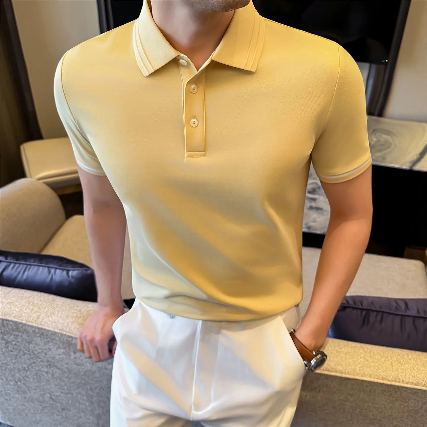 Slim Fit Short-Sleeve Polo Shirt