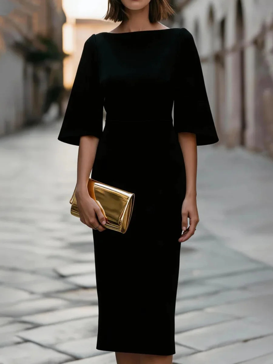 Women's Bell Sleeve Midi Dress