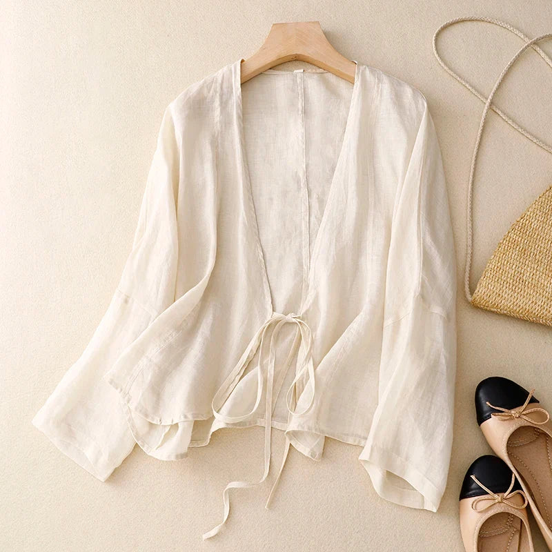 Women's Cotton Wrap Top