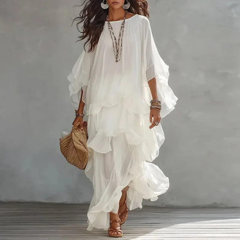 Women's Tiered Ruffle Maxi Dress