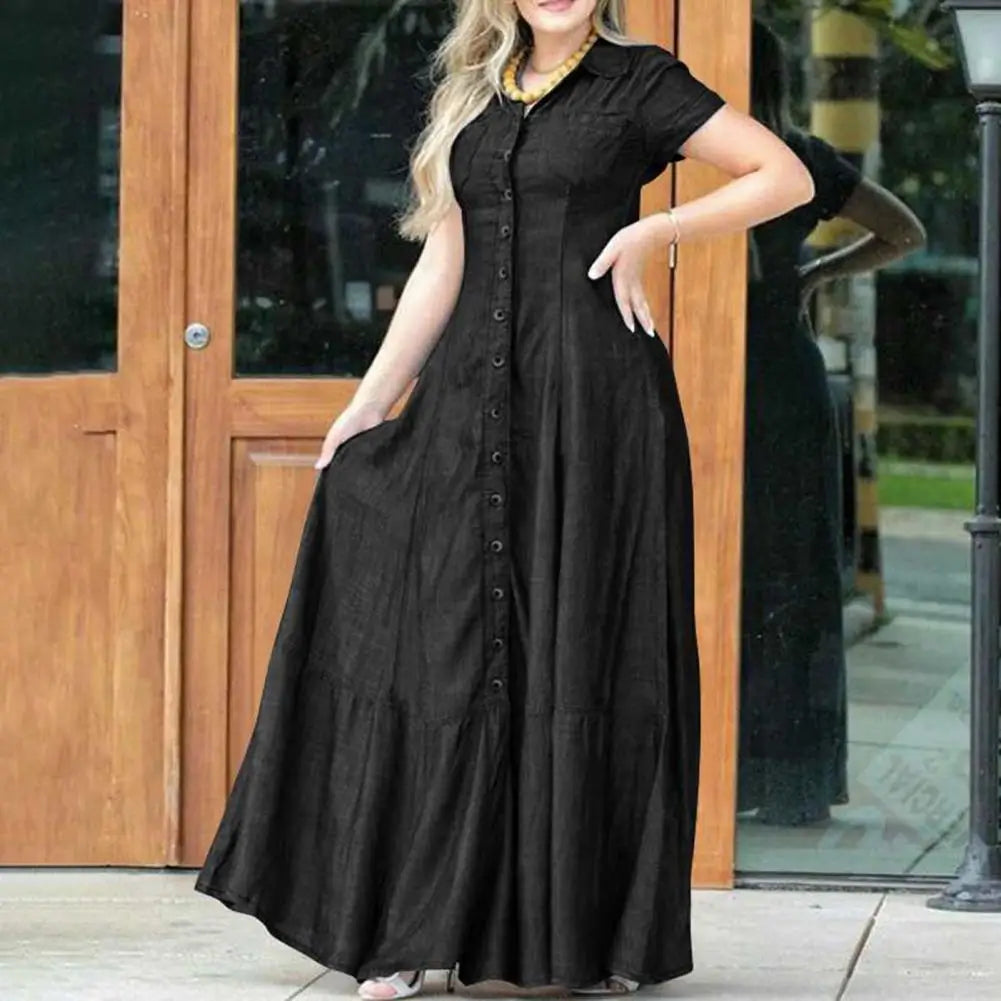 Women's Ruffle Hem Maxi Dress