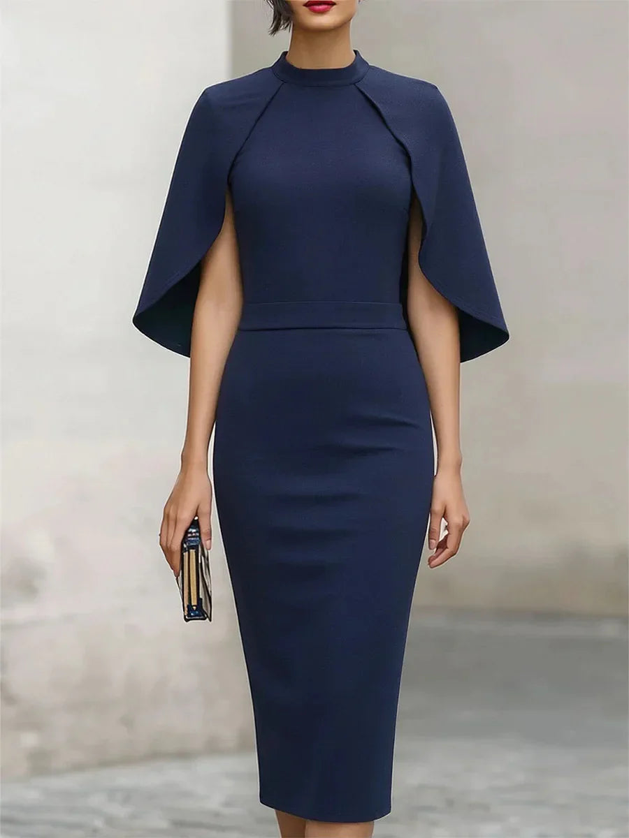 Women's Cape Sleeve Semi Formal Dress