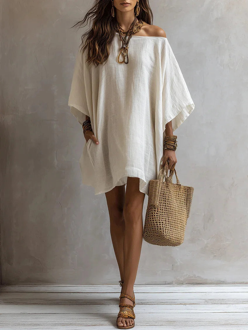 Women's Batwing Sleeve Mini Dress
