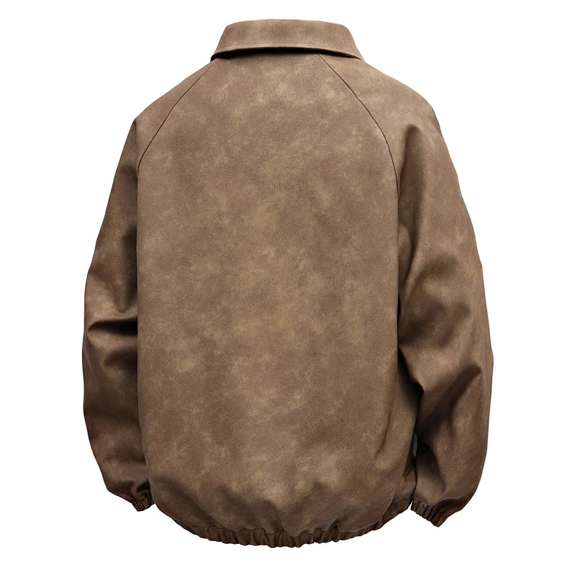 Relaxed Fit Leather Jacket