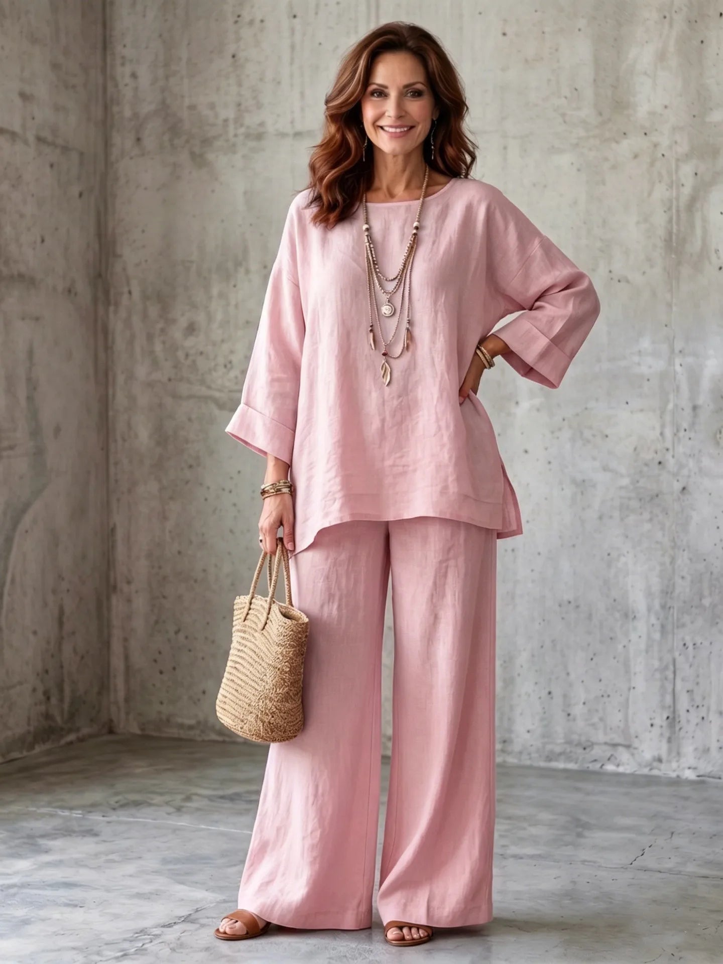 Women's Casual Wide Leg Set